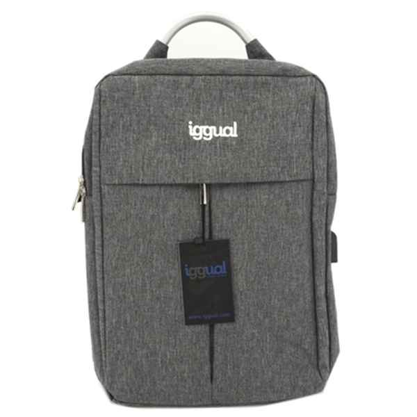 Laptop Backpack iggual All Tech In 15&comma;6&rdquo; Impermeable Grey